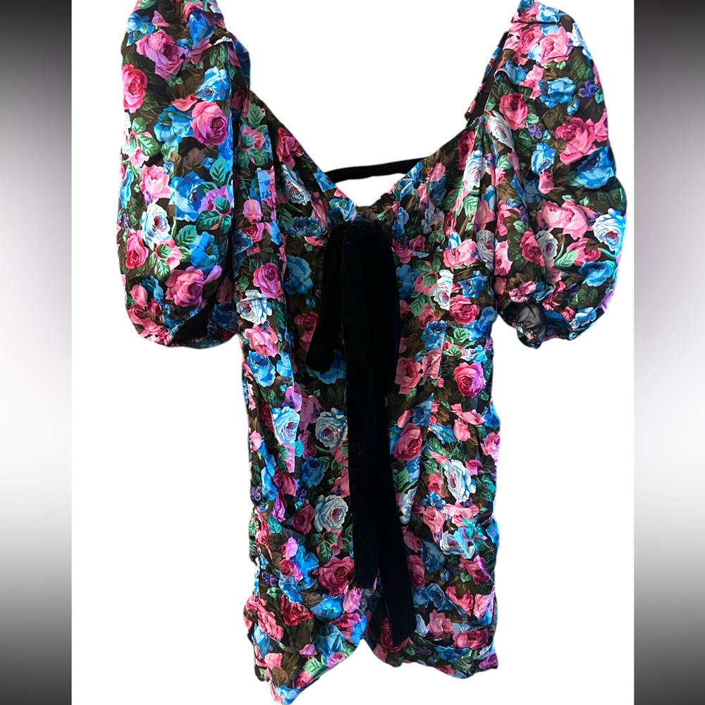 For Love & Lemons Marley mini backless floral dress NWT - Picture 7 of 15